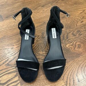 Steve Madden Black Suede Heels